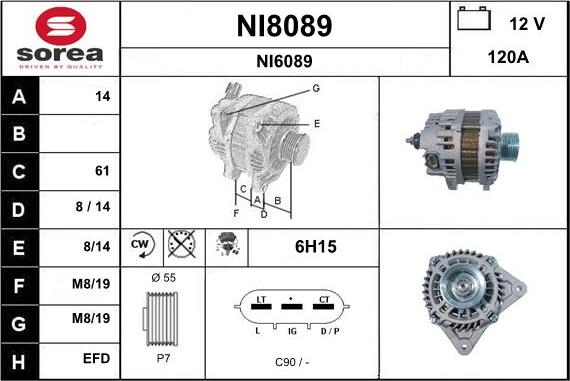 SNRA NI8089 - Генератор avtokuzovplus.com.ua