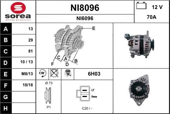 SNRA NI8096 - Генератор autocars.com.ua