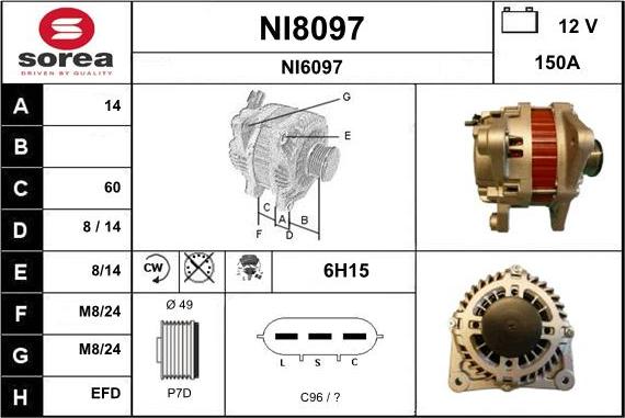 SNRA NI8097 - Генератор avtokuzovplus.com.ua