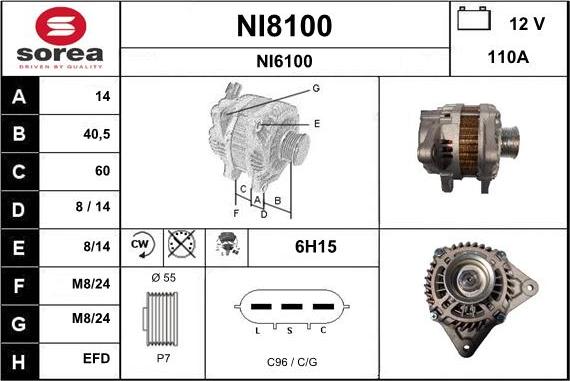 SNRA NI8100 - Генератор autocars.com.ua