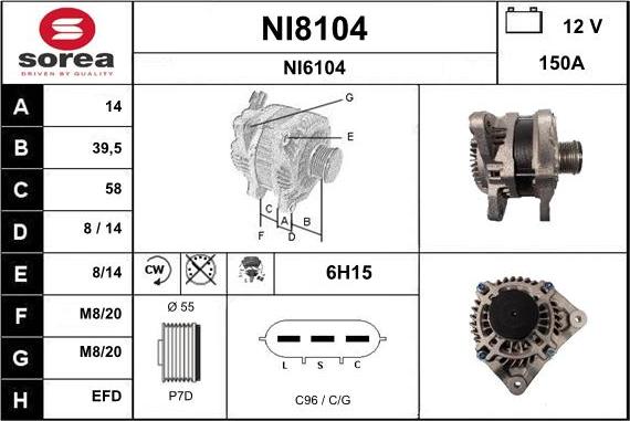 SNRA NI8104 - Генератор avtokuzovplus.com.ua