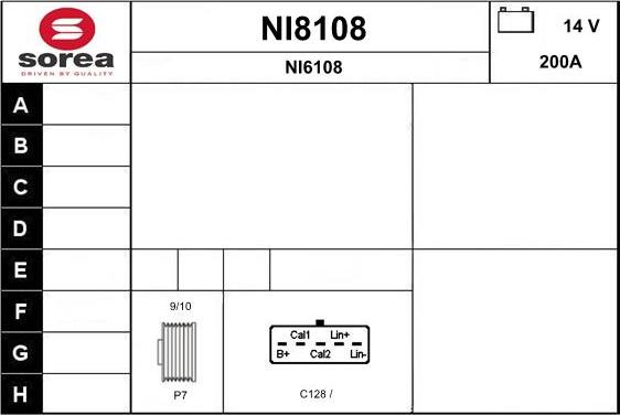 SNRA NI8108 - Генератор autocars.com.ua