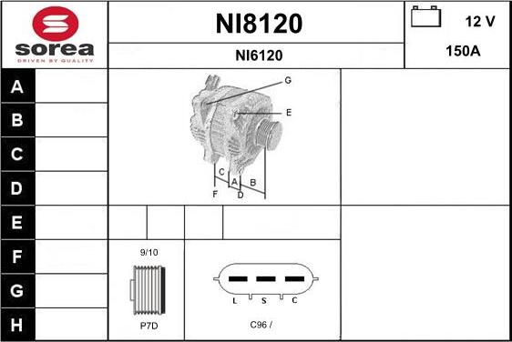 SNRA NI8120 - Генератор autocars.com.ua