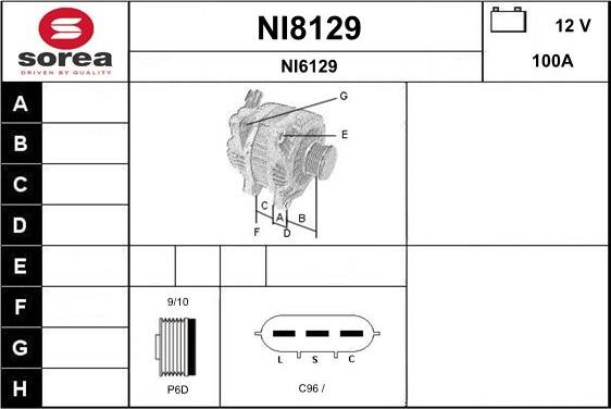 SNRA NI8129 - Генератор autocars.com.ua