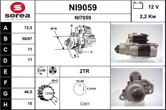 SNRA NI9059 - Стартер autodnr.net