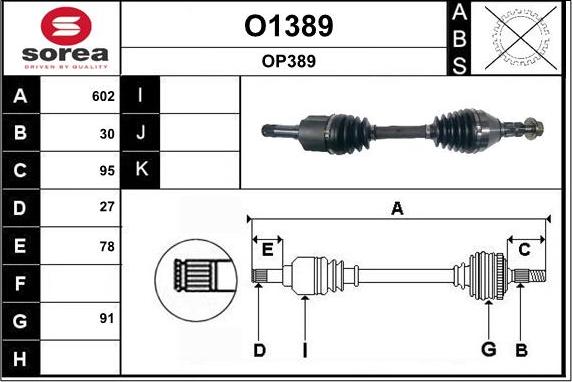 SNRA O1389 - Приводной вал autodnr.net