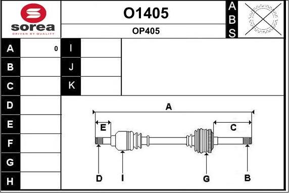SNRA O1405 - Приводний вал autocars.com.ua