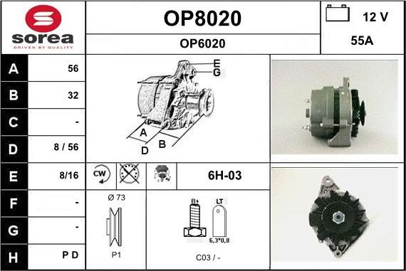 SNRA OP8020 - Генератор autocars.com.ua