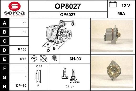 SNRA OP8027 - Генератор autocars.com.ua