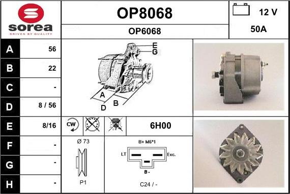 SNRA OP8068 - Генератор avtokuzovplus.com.ua