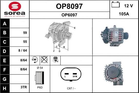 SNRA OP8097 - Генератор avtokuzovplus.com.ua