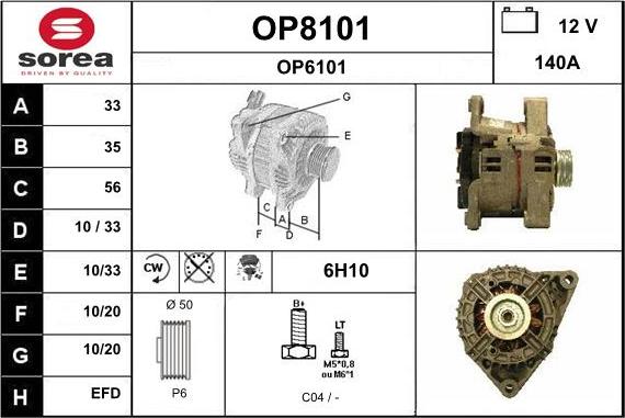 SNRA OP8101 - Генератор avtokuzovplus.com.ua