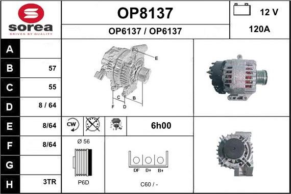 SNRA OP8137 - Генератор autocars.com.ua