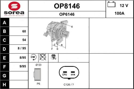 SNRA OP8146 - Генератор autocars.com.ua