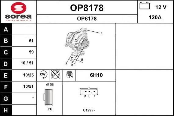 SNRA OP8178 - Генератор autocars.com.ua