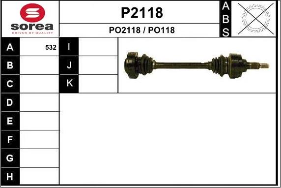 SNRA P2118 - Приводний вал autocars.com.ua