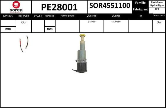 SNRA PE28001 - Гидравлический насос, рулевое управление, ГУР avtokuzovplus.com.ua