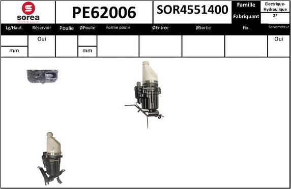 SNRA PE62006 - Гідравлічний насос, рульове управління, ГУР autocars.com.ua