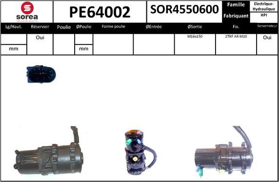 SNRA PE64002 - Гідравлічний насос, рульове управління, ГУР autocars.com.ua