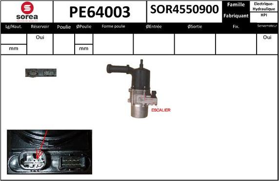 SNRA PE64003 - Гидравлический насос, рулевое управление, ГУР autodnr.net