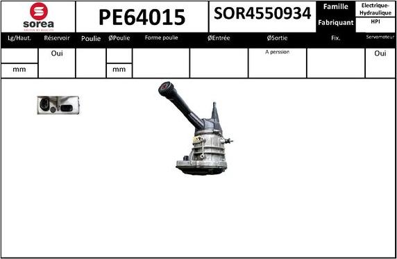 SNRA PE64015 - Гідравлічний насос, рульове управління, ГУР autocars.com.ua