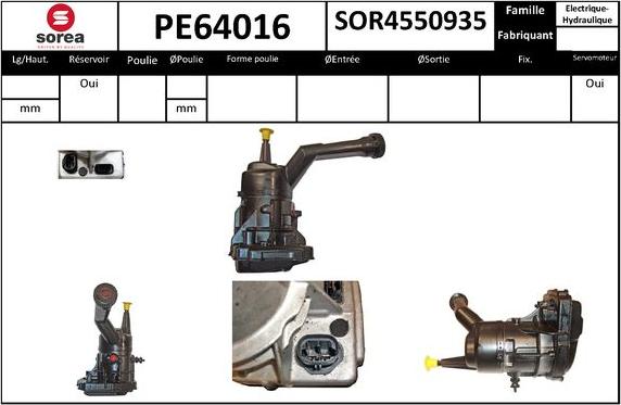 SNRA PE64016 - Гідравлічний насос, рульове управління, ГУР autocars.com.ua