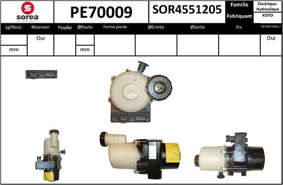 SNRA PE70009 - Гідравлічний насос, рульове управління, ГУР autocars.com.ua