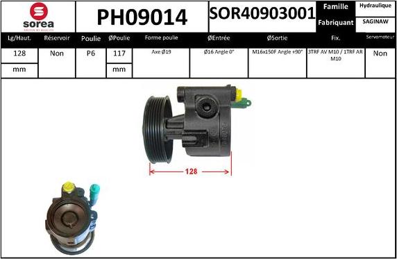 SNRA PH09014 - Гидравлический насос, рулевое управление, ГУР autodnr.net