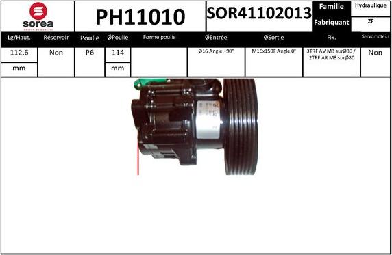 SNRA PH11010 - Гидравлический насос, рулевое управление, ГУР autodnr.net