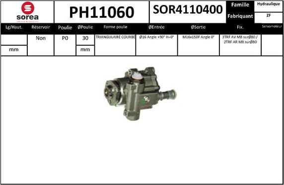 SNRA PH11060 - Гидравлический насос, рулевое управление, ГУР autodnr.net