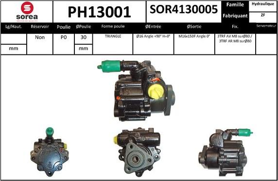 SNRA PH13001 - Гидравлический насос, рулевое управление, ГУР autodnr.net