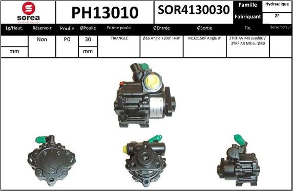 SNRA PH13010 - Гидравлический насос, рулевое управление, ГУР autodnr.net