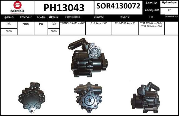 SNRA PH13043 - Гидравлический насос, рулевое управление, ГУР avtokuzovplus.com.ua