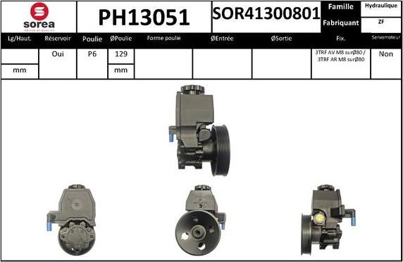 SNRA PH13051 - Гидравлический насос, рулевое управление, ГУР autodnr.net