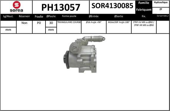 SNRA PH13057 - Гидравлический насос, рулевое управление, ГУР autodnr.net