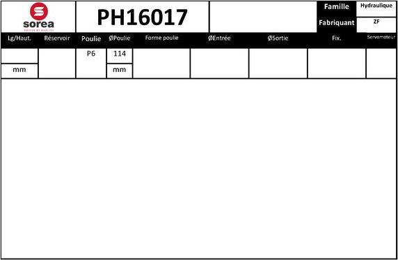 SNRA PH16017 - Гидравлический насос, рулевое управление, ГУР autodnr.net