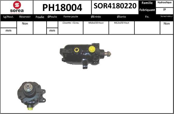 SNRA PH18004 - Гідравлічний насос, рульове управління, ГУР autocars.com.ua