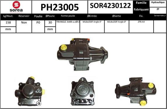 SNRA PH23005 - Гидравлический насос, рулевое управление, ГУР autodnr.net