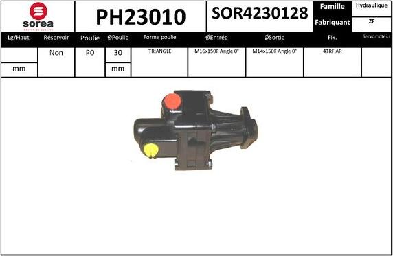 SNRA PH23010 - Гидравлический насос, рулевое управление, ГУР autodnr.net