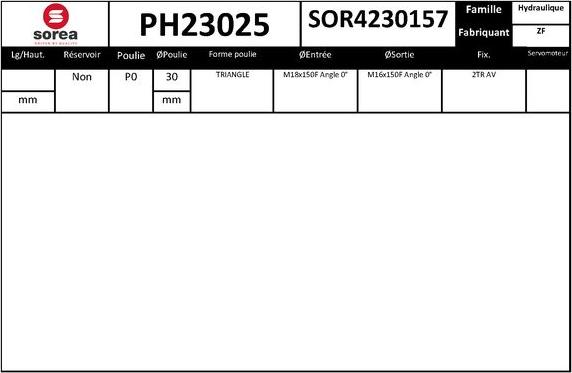 SNRA PH23025 - Гидравлический насос, рулевое управление, ГУР autodnr.net