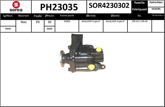 SNRA PH23035 - Гидравлический насос, рулевое управление, ГУР autodnr.net