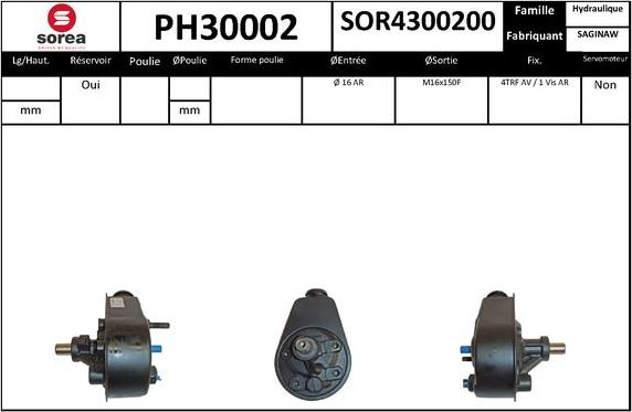 SNRA PH30002 - Гидравлический насос, рулевое управление, ГУР avtokuzovplus.com.ua