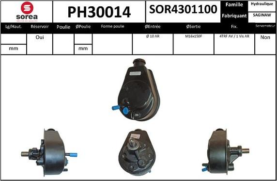 SNRA PH30014 - Гидравлический насос, рулевое управление, ГУР avtokuzovplus.com.ua