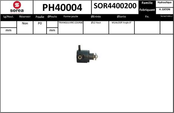 SNRA PH40004 - Гідравлічний насос, рульове управління, ГУР autocars.com.ua