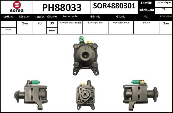 SNRA PH88033 - Гидравлический насос, рулевое управление, ГУР avtokuzovplus.com.ua