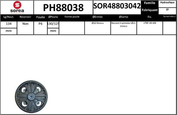 SNRA PH88038 - Гидравлический насос, рулевое управление, ГУР autodnr.net