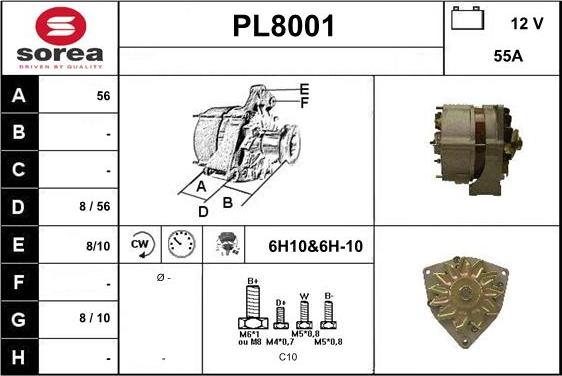 SNRA PL8001 - Генератор autocars.com.ua