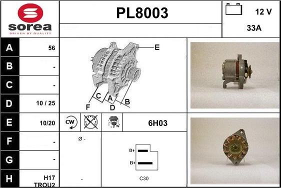 SNRA PL8003 - Генератор avtokuzovplus.com.ua