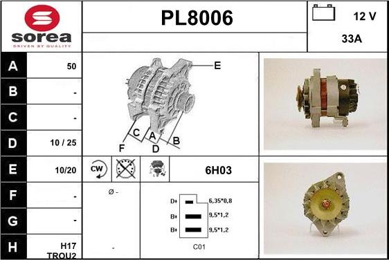 SNRA PL8006 - Генератор autocars.com.ua