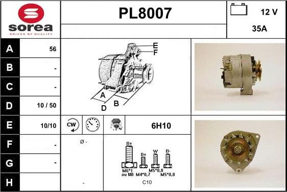 SNRA PL8007 - Генератор autocars.com.ua